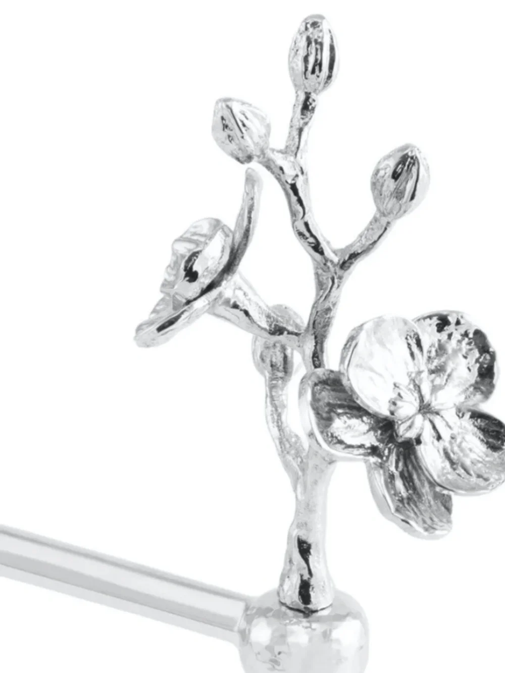 MICHAEL ARAM Hand / Fingertip TOWEL HOLDER STAND White Orchid Collection NEW
